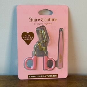 New Juicy Couture Eyelash Curler Brow Tweezers Set Makeup Cosmetic Tools